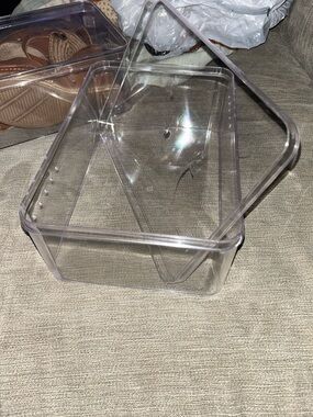Clear Acrylic Storage Box - Transparent Organizer glassy shoe box